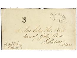 ESTADOS UNIDOS. (1850 CA.). Envelope Without Contens, Endorsed 'Per US Ship Release' And 'Care Of John Rice Chelsea, Mas - Sonstige & Ohne Zuordnung