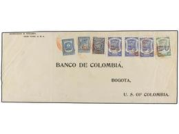 ESTADOS UNIDOS. 1923. NEW YORK To BOGOTÁ. Large Envelope Sent Via SCADTA With Special Stamps Of 50 Cts. Blue (3) And 30  - Sonstige & Ohne Zuordnung
