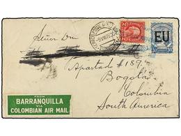 ESTADOS UNIDOS. 1926. NEW YORK To BOGOTÁ. Sent Via SCADTA With US Stamp Of 2 Cts. Red And Special Stamp Of 30 Cts. Blue  - Altri & Non Classificati