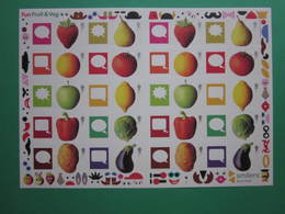 2006 ROYAL MAIL FUN FRUIT AND VEGETABLES GENERIC SMILERS SHEET. #SS0032 - Smilers Sheets