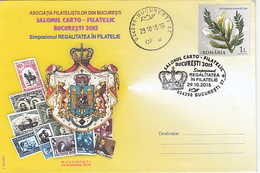 ROYAL FAMILY IN PHILATELY, BUCHAREST PHILATELIC EXHIBITION, SPECIAL COVER, 2015, ROMANIA - Briefe U. Dokumente