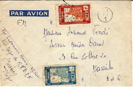 1941- Lettre De NIAMEY ,par Avion, En F M, Affr. Avion à 2,50 F.  Censure H / 1 - Lettres & Documents