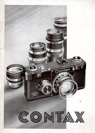 Photographie : Catalogue Contax - Matériel & Accessoires
