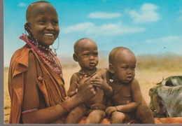 C. P. - PHOTO - MASAI MOTHER AND CHILDREN - 385 - SAPRA - NAIROBI - Kenya