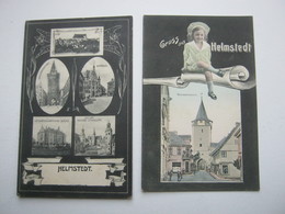 HELMSTEDT, 2 Seltene Karten 1907 Mit Marke + Stempel - Helmstedt