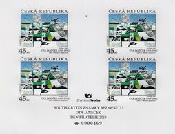 Czech Republic - 2019 - Art On Stamps - Ota Janeček - Philately Day - Colour Proof (numbered Limited Edition) - Briefe U. Dokumente