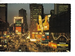NEW YORK CITY/ Times Square La Nuit  / CPM Dentelé N° 141  NEUVE  / TBE - Time Square