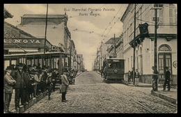 PORTO ALEGRE -  ELECTRICOS - Rua Marechal Floriano Peixoto ( Ed. Da Casa "A Miscellanea")carte Postale - Porto Alegre