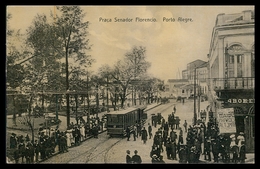 PORTO ALEGRE -  ELECTRICOS - Praça Senador Florencio( Ed. Da Casa "A Miscellanea")carte Postale - Porto Alegre