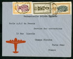 CONGO BELGE "WATSA 7/5/49" Sur N° 282 + 285 + 291. Sur Enveloppe Par Avion Pour La France - Storia Postale