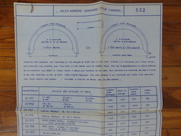PEUGEOT  CITROEN RENAULT 1000 KG PLAN FICHE  FABRICATION AILES ARRIERE GRAPPIN ANNAT HOUILLES 1966 - Camions