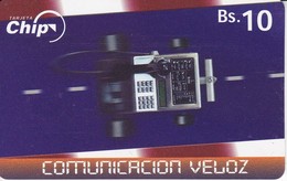 TARJETA CON CHIP DE BOLIVIA DE COMUNICACION VELOZ 10Bs CADUCIDAD 31/12/2003 (DETRAS GRIS FLOJO) - Bolivië