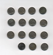 3104 - Lotto Di 15 Monete 5 Cent Buffalo. - Amérique Centrale