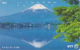 Télécarte Japon / NTT 111-015 - Montagne MONT FUJI -  Mountain Japan Phonecard - Berg Telefonkarte - 356 - Landschaften