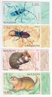 2019 , Moldova  Moldavie  Moldawien  Moldau  Red Book Insects  Rodents  Fauna , 4 V. , MNH - Moldawien (Moldau)