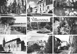 94 - VILLECRESNES : Multivues - CPSM Dentele Noir Blanc Grand Format - Val De Marne - Villecresnes