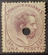 SPAIN 1872/73 - Canceled - Sc# 187 - 1Pta - Oblitérés