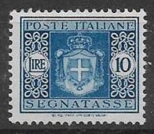 REGNO D'ITALIA LUOGOTENENZA 1945 SEGNATASSE STEMMA SENZA FASC IFIL.RUOTA  SASS. 95  MLH XF - Strafport