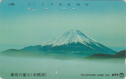 Télécarte Japon / NTT 251-070 B - Montagne MONT FUJI - Vulcan Mountain Japan Phonecard - BERG TK - 392 - Landschaften