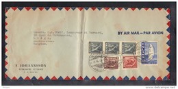 ISLANDE, TIMBRES DE LA SERIE POISSONS 1940 - 45 VERS LA BELGIQUE.  (3CF189) - Covers & Documents