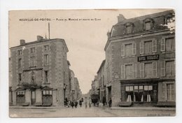 - CPA NEUVILLE-DE-POITOU (86) - Place Du Marché Et Route De Clan (HOTEL RENAULT) - Edition G. Trouvé - - Neuville En Poitou