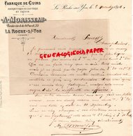 85- LA ROCHE SUR YON- RARE LETTRE MANUSCRITE SIGNEE A. MORISSEAU & CHIRON- FABRIQUE CUIRS-SELLERIE 1894 - 1800 – 1899