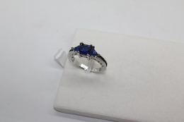 A60033/1 - Anello In Argento Sterling Pietre Blue - Misura 6 - Ringe