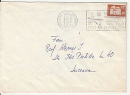 MANSION, STAMPS ON COVER, HAPPY NEW  YEAR POSTMARK, 1980, ROMANIA - Storia Postale