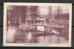 LE VAUDREUIL     -    1930 .   Paysage  à  L' Entrée  Du  Pays.   Pont Sur L' Eure,  Barque ... - Le Vaudreuil