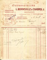 31.TOULOUSE.AUTOMOBILES LBONNEVILLE & CHABROL CONSTRUCTEURS 52 BOULEVARD CARNOT. - Automobile