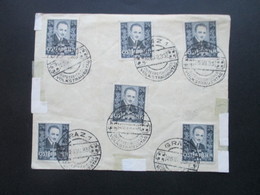 Österreich 1935 Nr. 590 Ermordung Dolfuß MeF Mit SST Volkstrauertag FDC Umschlag Mit 6 Marken - Cartas