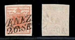 Lombardo Veneto - 1850 - 15 Cent (3) Usato - Parte Di Filigrana Sulla Destra - Sonstige & Ohne Zuordnung