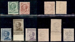 Regno - 1906/1908 - Leoni + Michetti (81/82 + 83/85) - Due Serie Complete - Gomma Integra (40) - Sonstige & Ohne Zuordnung