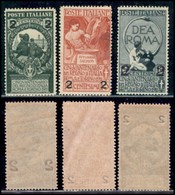 Regno - 1913 - Soprastampati (99/101) - Serie Completa - Gomma Integra (20) - Andere & Zonder Classificatie