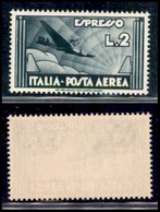 Regno - Posta Aerea - 1933 - 2 Lire Espresso Aereo (44 Aerea) - Gomma Integra (15) - Otros & Sin Clasificación