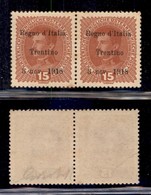 Trentino-Alto Adige - 1918 - 15 Heller (6) - Coppia Orizzontale Con I Di Italia Diverso (a Sinistra) - Gomma Integra - G - Sonstige & Ohne Zuordnung