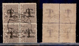 Trentino-Alto Adige - Bolzano 1 - 1919 - T Su 1 Cent Su 1 (11) - Quartina Usata - Sonstige & Ohne Zuordnung