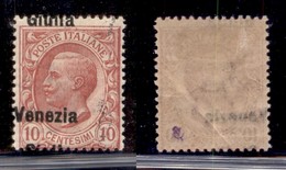 Venezia Giulia - 1918 - 10 Cent (22d Varietà Eafc) - Giulia Venezia - Soprastampa A Sinistra - Gomma Originale - Sonstige & Ohne Zuordnung