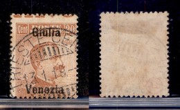 Venezia Giulia - 1918 - 20 Cent (23d Varietà) Usato - Giulia Venezia + Dentellatura Orizzontale Spostata Sulle Diciture  - Sonstige & Ohne Zuordnung