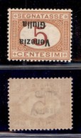 Venezia Giulia - Segnatasse - 1919 - 5 Cent (1a) Con Soprastampa Capovolta - Gomma Originale (90) - Sonstige & Ohne Zuordnung