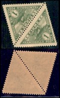 Fiume - Francobolli Per Giornali - 1920 - 1 Cent Nave (5 Giornali) - Coppia Tete Beche - Gomma Integra (25+) - Sonstige & Ohne Zuordnung