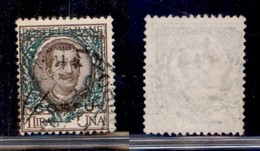 Corfù - 1923 - 1 Lira (8a) Usato - Ornato Spostato In Alto - Sonstige & Ohne Zuordnung