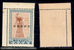 Corfù - 1941 - 10 Lepta (20) - Angolo Di Foglio (pos.1) - Gomma Integra (20) - Sonstige & Ohne Zuordnung