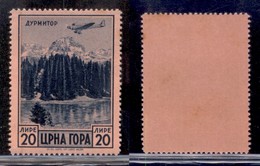 Montenegro - Posta Aerea - 1943 - 20 Lire Serto Della Montagna (31) - Gomma Integra (90) - Sonstige & Ohne Zuordnung