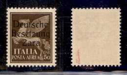 Occupazione Tedesca - Zara - Posta Aerea - 1943 - 50 Cent (2) - Gomma Integra (50) - Sonstige & Ohne Zuordnung