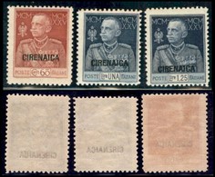 Cirenaica - 1924/1925 - Giubileo (23/25) - Serie Completa - Gomma Integra (45) - Otros & Sin Clasificación