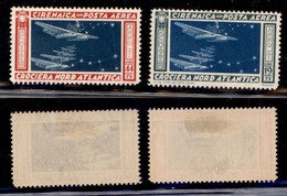 Cirenaica - Posta Aerea - 1933 - Crociera Nord Atlantica (18/19) - Serie Completa - Gomma Originale (60) - Other & Unclassified