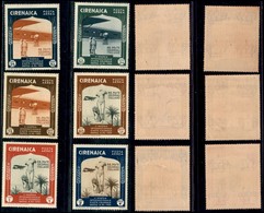 Cirenaica - Posta Aerea - 1934 - Arte Coloniale (24/29 Aerea) - Serie Completa - Gomma Integra - 2 Lire Traccia Di Lingu - Other & Unclassified