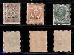 Eritrea - 1924 - Soprastampati (77/79) - Serie Completa - Gomma Integra (90) - Sonstige & Ohne Zuordnung