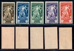 Eritrea - 1930 - Istituto Agricolo (174/178) - Serie Completa - Gomma Integra (125) - Sonstige & Ohne Zuordnung